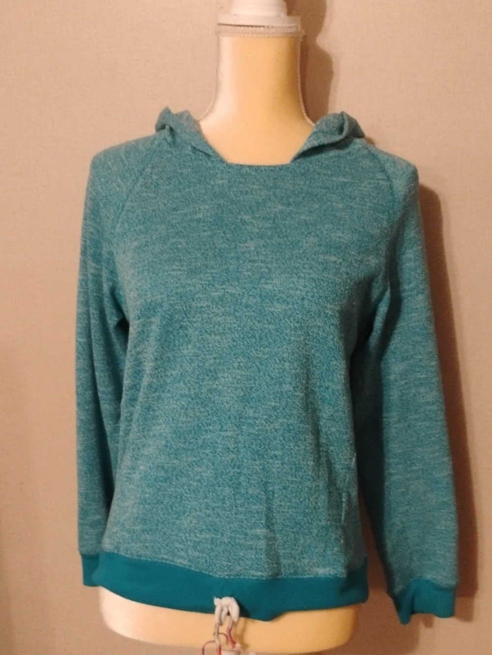 5/$15 Girl's XL Roxy Girl Teal Hooded Pullover Sweatshirt